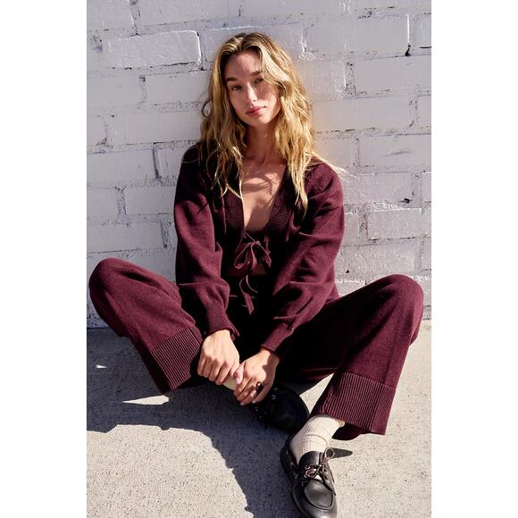 FREE PEOPLE Solar Set in Deep Mulberry Size Small - Picture 1 of 5